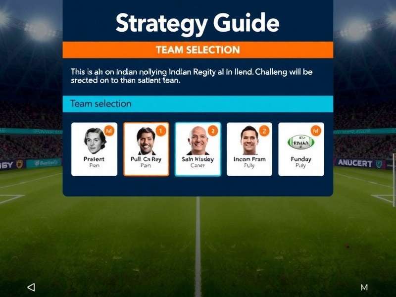 Team Selection Strategy in Indian Rugby Academy Challenge Indian Rugby Academy Challenge strategy guide showing team selection interface